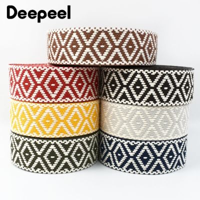 【CC】 5/10Meters 38mm Cotton Webbing 1.5mm Thick Ethnic Tapes Shoulder Clothing Band Sewing Accessories