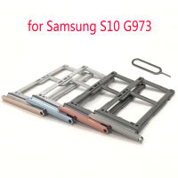 ซิมการ์ดโทรศัพท์ถาดอะแดปเตอร์เหมาะสำหรับ Samsung Galaxy S10 G973F G973 G973N G973U G973W G973D ที่อยู่อาศัยเดิมผู้ถือไมโครการ์ด SD ใหม่