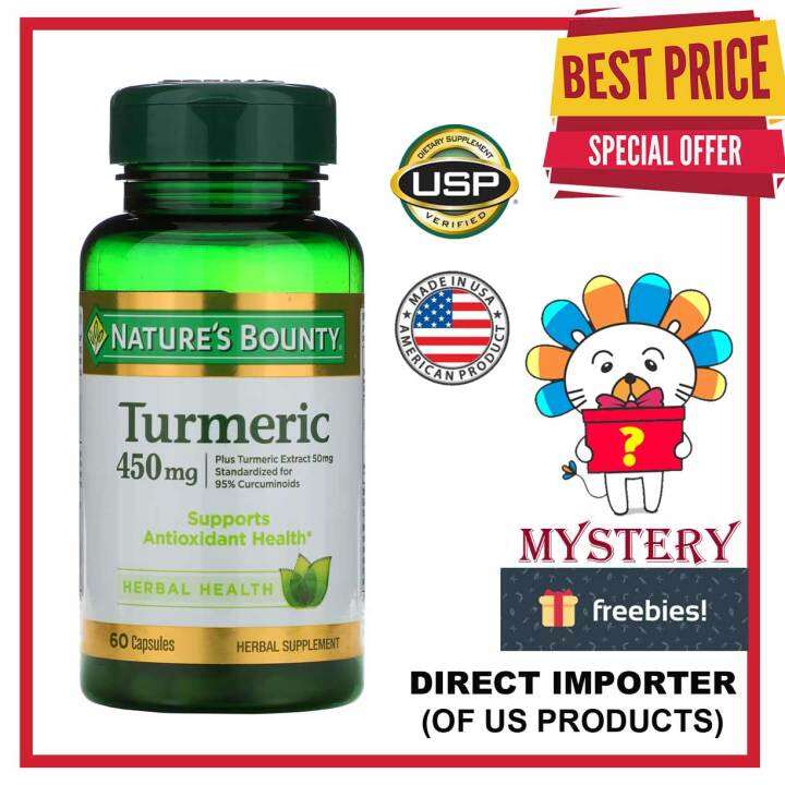 Nature's Bounty, Turmeric, 450 mg, 60 Capsules Lazada PH