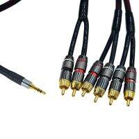 Jack male 1 One to six 6 rca male camplifier speaker cable 3.5 Turn 6 Computer with 5.1 sound of speaker audio cabl 3.5mm Lotus Cables