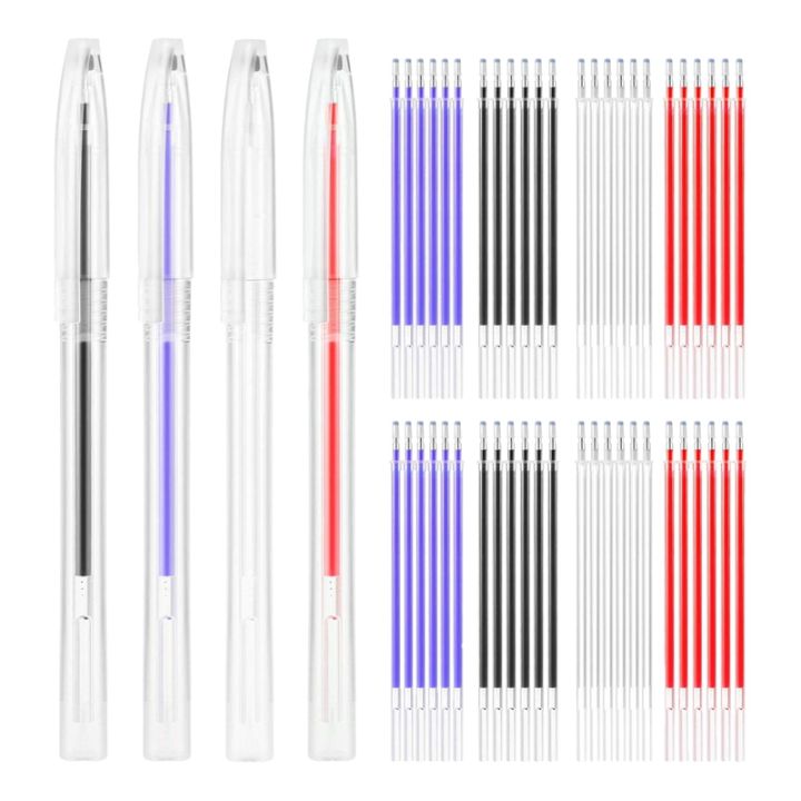 4-pieces-heat-erasable-fabric-marking-pens-heat-erase-pens-with-48-refills-for-quilting-sewing-and-dressmaking