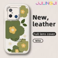 Jjlingji เคสสำหรับ Xiaomi Redmi 12C POCO C55 POCO เคส M5s แฟชั่นลายดอกไม้ดีไซน์ใหม่บางนุ่มหนังซิลิกาเคสโทรศัพท์เจลฝาปิดเลนส์เต็มรูปแบบกล้องเคสกันกระแทกกันกระแทก