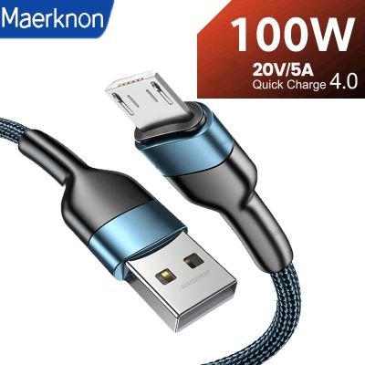 100W 5A สายเคเบิลไมโคร USB Type C โทรศัพท์มือถือชาร์จแบบเร็วสายสายรับส่งข้อมูล3.0 QC4.0สำหรับ iPhone 14 Pro Max นาฬิกาข้อมืออัจฉริยะแอนดรอยด์ Xiaomi Huawei