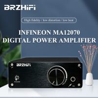 80WX เสียง BRZHIFI 2เครื่องขยายเสียงดิจิตอลความผิดเพี้ยนต่ำมาก MA12070พลังงานสูงเสียงสเตอริโอแอมป์ขนาดเล็กช่อง2.0 Hifi