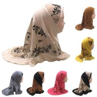 【YF】 2-6Year Muslim Kids Girls Hijab Hat One Piece Amira Instant Ready To Wear Hijabs Headscarf Turban Caps Scarf Shawl Wrap