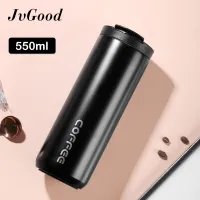 JvGood 550ML Thermos Cup Stainless Steel Office Cup Coffee Cup Thermos Bottle Leak Proof Travel Gift Cup New Design Cup Coffee Insulation Cup Thermal Flask Hot Water Coffee Cup