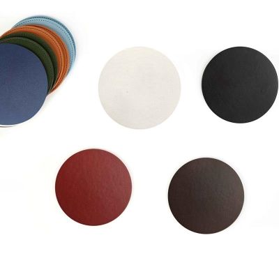【CW】✷▬✕  1pcs Leather Drink Coaster Insulation Table Office Anti-skid Cup Mug