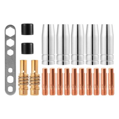 MIG / MAG Wear Parts Set Suitable for MB15 Wire Diameter 0.8 Mm Parts Gas Nozzle Nozzle Rod Current Nozzle M6 0.8 Mm