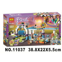 Compatible with LEGO girls good friend automatic car wash 41350 childrens assembled Chinese building block toys 11037