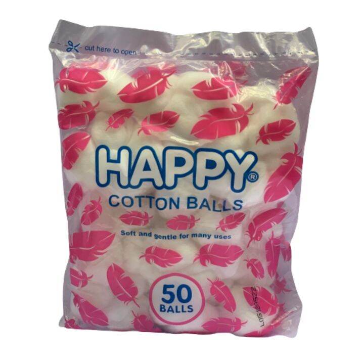 Happy Cotton Balls 50 balls Lazada PH