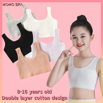 6-12 Year Children Cotton Underwear Training Bra Detachable Vest