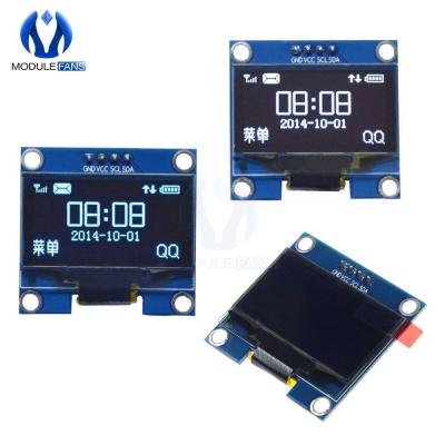 【❉HOT SALE❉】 baoqingli0370336 4pin 1.3 "1.3นิ้ว I2c Iic 128X64 Oled ดิจิตอล Ssh1106จอแสดงผล Lcd โมดูลสีฟ้าสีขาวสำหรับบอร์ดหน้าจอ Lcd 12864 Arduino