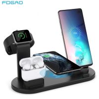 【ร้อน】 FDGAO Qi แท่นชาร์จไร้สายแท่นชาร์จโทรศัพท์สำหรับ Apple IWatch SE 6 5 4 3 iPhone 13 12 11 XS XR 8X8 Airpods Pro