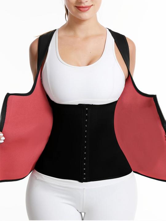 fana123 Sporty Waist Trainer Vest, Slimming Hip & Tummy Control