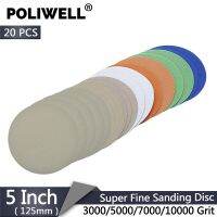 【CW】✑  POLIWELL 20PCS 5 Inch 125mm Super Sanding Discs 3000/5000/7000/10000 Grit Wet and Dry Sandpaper for Wood Polishing