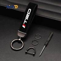 ☃ Suede Car Keychain For Toyota TRD RAV4 Corolla Camry 86 C-HR Reiz Avalon Crown Sienna Car Key Rings Metal Anti-loss Accessories