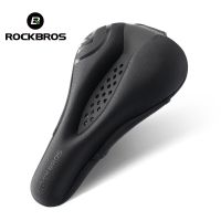 อานจักรยาน ROCKBROS ปลอกซิลิโคนเหลวเบาะที่นั่งระบายอากาศได้ MTB แบบหนากันกระแทกอุปกรณ์เสริมสำหรับขี่จักรยานอาน