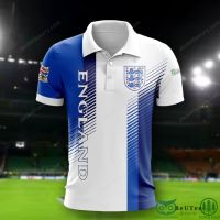 2023 New England national Euro football White Blue 3D Polo T-shirt Hoodie jersey Size：s-6xl Summer Popular