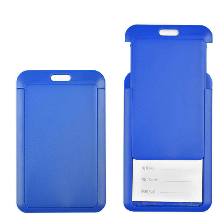 Solid Color Card Holder Name Tag Slide Design Student ID Card Holder