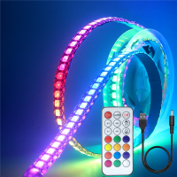 WS2812B Led Strip WS2812 Pixelsm RGB Individually Addressable Light With USB 3key14key21key Controller Kit DC5V