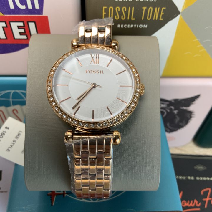 FOSSIL Tillie Three-Hand Rose Gold-Tone Stainless Steel Watch BQ3497 ...