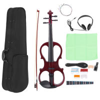 4/4 Adjustable Electronic Violin Set w/ Tuner /Bow /String /Headphone/Bag AU‑03