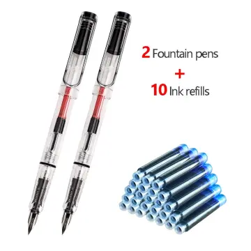 EF 0.38 Mm Blue Student Replacable Ink Inking Pens Signature Pen