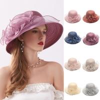 Fascinator หมวกเบสบอลสำหรับงานแต่งงานงานเลี้ยงน้ำชาของผู้หญิงหมวกแก๊ปปีกหมวกลำลองหมวกกลับด้าน