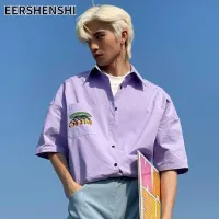 EERSHENSHI เสื้อแขนสั้นพรีเมี่ยมดีไซน์ใหม่เสื้อเชิ้ตผู้ชายฤดูร้อน