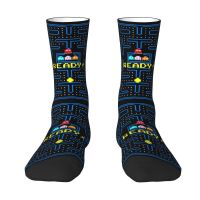 【LZ】✢  Jogo de arcade pacman meias de tripulação masculina unisex kawaii geeks doodle jogos primavera verão outono inverno vestido meias