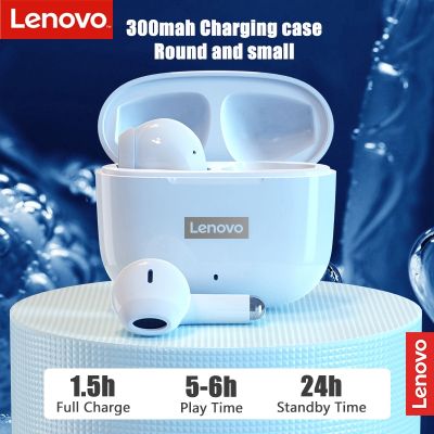 [Orange home earphone cover] Lenovo LP40 Pro หูฟังบลูทูธ5.1 TWS ชุดหูฟัง Olahraga Inflakabel ลดเสียงรบกวนเบสเอียร์บัด Kontrol Sentuh สำหรับ iPhone Xiaomi
