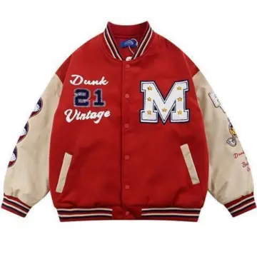 Lapel Varsity Jacket Flocking Bomber Jacket Embroidery 