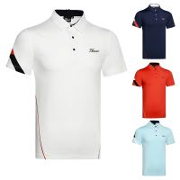 Titleist Golf clothing mens short-sleeved T-shirt Polo shirt casual outdoor sweatshirt breathable t-shirt moisture-absorbing top ANEW PXG1 FootJoy PearlyGates Callaway1✚♂