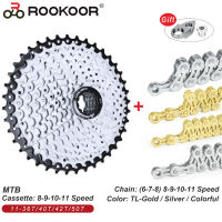 Rookoor 8 9 10 11 Speed 11-36T 40T 42T 50T ฟรีวอลชิ้นส่วน MTB โซ่ชุดผสมผสานจักรยานเสือภูเขาสำหรับ Shimano มีสินค้าพร้อมส่ง