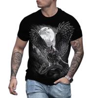 2022 Summer Mens Animal Owl T Shirt 3d Owl Graphic Printed T Shirts For Men Oversized Short Sleeve Vintage Tops Tee Shirt Homme