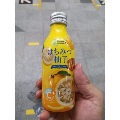 อาหารนำเข้า🌀 Fresh fragrant drinks, fresh orange juice, imported from Japan DK Honey Moni Honey Yuzu with Yuzu Peels 180ml