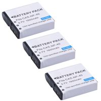 3 Batteries 1600Mah Digital Camera NP 40 Battery CNP40 NP-40 For EX P Z1050 Z200 Z750 Z1000 Z1200 Z1080 Z30 Z40 Z50 Z55 Z57 FC100 Z700 Z600