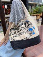 ✽﹍✈ Big and thick Low price pick-up--heavy thickened canvas shoulder bag student tote school bag fashion commuting