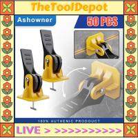 TheToolDepot ตัวปรับตัวปรับระดับกระเบื้อง50ชิ้นขนาด1.5มม. ใช้ซ้ำได้เครื่องมือวางตำแหน่งเครื่องมือก่อสร้างสำหรับกระเบื้อง