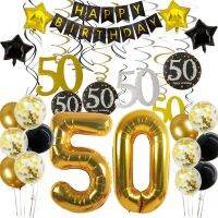 50th Birthday Decorations For Men Women Happy 50th Birthday Gifts Banner Men Decorations Kit Party Supplies 50 Balloon Number