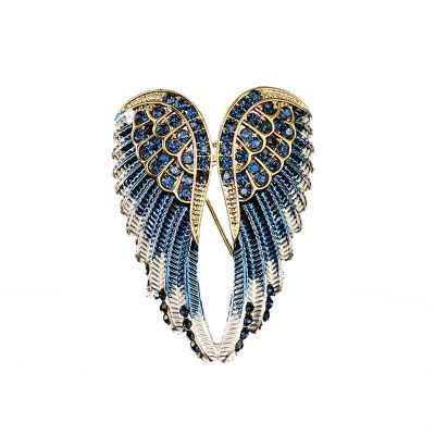 New Blue Angel Wings Jewelry Brooches For Women Corsage Suit Pin Fashion Accessories