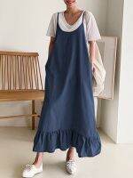 【HOT】❁✆☎ Fashion ZANZEA Denim Sundress Straps Vestidos Sarafans Overalls S-