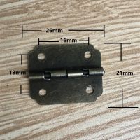 Small Cabinet Door HingeDoor Butt Hinges For DIY Box4 Holes Bronze Tone Bag Accessory26x21mmWith Screws10Pcs