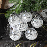 Wedding Hanging Balls Matte Snowflake Ball Open Plastic Ball Christmas Tree Ornament Transparent Christmas Ball