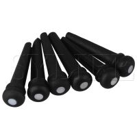 【CW】 6pcs Dot End Pin Ebony