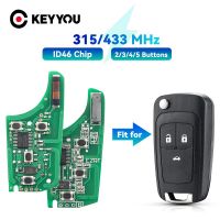 KEYYOU แผงวงจรกระดุม2/3/4/5สำหรับ Chevrolet กุญแจรถ Chevrolet Malibu Cruze Aveo Aveo Spark Sail Opel สำหรับ Vauxhall ID46ชิพ315Mhz/433Mhz