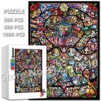 Disney Princess Kaleidoscope Jigsaw Puzzles 1000 Pcs for Adult Disney Family Character Puzzles Educational Decompress Toys Gifts