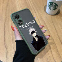 GGK เคสสำหรับ OPPO A78 4G Jujutsu Kaisen Jurer Gojo Satoru มีน้ำค้างแข็งโปร่งใสแข็งเคสใส่โทรศัพท์ผู้ชายกันกระแทกเคสป้องกันกล้องปกหลังแบบเต็ม