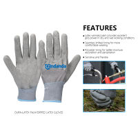 Andanda 6 Pair Work Gloves,Palm Dipped Latex Gloves,Latex Wrinkled Palm,Polyester Lining For Mechanical Repairing Gardening