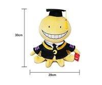 ตุ๊กตาปลาหมึกน่ารักยัดนุ่น Korosensei Koro Sensei ตุ๊กตาการ์ตูนสัตว์ชั้นเรียนลอบสังหารเด็กจบการศึกษา